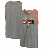 Cleveland Browns NFL Pro Line by Fanatics Branded Throwback Collection Season Ticket Tri-Blend Tank Top - Heathered Gray,baseball caps,new era cap wholesale,wholesale hats